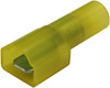 100 Pc. 12-10 AWG .250" Nylon Fully Insulated Single Bump Male Spade Connector  2264-16