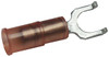 100 Pc. 22-18 AWG #8 Nylon Insulated Flanged Fork Connector  2934-16