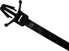 100 Pc. 8" 50 lb. Black Winged Push Mount Cable Tie  7156-36