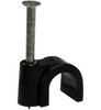 100 Pc. 7mm Black Plastic Cable Clip w/Nail  7605-0-C