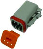 10 Pc. 20-14 AWG 6-Way Deutsch "DT" Receptacle & Wedgelock  7997-34