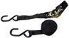 Black Polyester Ratchet Strap 1" x 15' w/S-Hooks Carded  12207