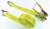 Yellow Polyester Ratchet Strap 2" x 15' w/Double J-Hooks 4,000 lbs.  12341