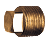 2" Cast Brass Male NPT Square Head Plug  109-M