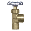 1/2 x 3/8" Brass Male NPT - Female NPT 90° Angle Valve   1115-DC