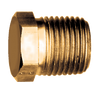 1/16" Brass Male NPT Cored Hex Head Plug  121-1