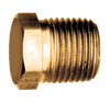 1/2" Brass Male NPT Cored Hex Head Plug  121-D