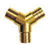 3/4" Brass Hose Barb Y-Connector  123Y-12