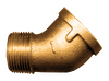 1 x 1" Cast Brass Male NPT - Female NPT 45° Street Elbow  124-H
