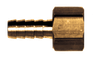 1/8 x 1/8" Brass Hose Barb - Female NPT Coupler  126-2A