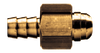 1/4 x 3/8" Brass Hose Barb - Female NPSM w/Ball Seat Connector  131-4C