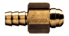 3/8 x 1/4" Brass Hose Barb - Female NPSM w/Ball Seat Connector  131-6B