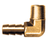 3/8 x 1/2" Brass Hose Barb - Male NPT 90° Elbow  139-6D