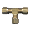 1/4" Brass DOT Poly Line Compression Tee  1464-4