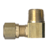 3/4 x 3/4" Brass DOT Poly Line Compression - Male NPT 90° Elbow  1469-12E