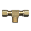 1/4 x 1/4 x 1/8" Brass DOT Poly Line Compression - DOT Poly Line Compression - Male NPT Tee   1472-4A
