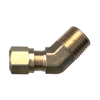 5/8 x 1/2" Brass DOT Poly Line Compression - Male NPT 45° Elbow  1474-10D