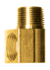 3/16 x 1/8" Brass Female 45° SAE Inverted Flare - Male NPT 90° Street Elbow  149-3A