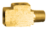 3/16 x 1/8 x 3/16" Brass Female 45° SAE Inverted Flare - Male NPT - Female 45° SAE Inverted Flare Tee  151-3A