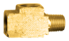 1/4 x 1/8 x 1/4" Brass Female 45° SAE Inverted Flare - Male NPT - Female 45° SAE Inverted Flare Tee  151-4A