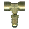 .885"-14 Brass Dual Female POL (CGA510) - Male POL (CGA510) Forged Propane Manifold Tee  2001-SE
