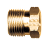 .885"-14 x 1/4" Brass Male POL (CGA510) - Male NPT Propane Tailpiece Assembly  2002-H-HN