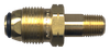 .885"-14 x 1/4" Brass Male POL (CGA510) - Male NPT Propane Excess Flow Tailpiece Assembly  2003-T