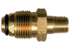 .885"-14 x 1/4" Brass Male POL (CGA510) - Male NPT Propane Tailpiece w/Restrictive Orifice  2003-T-GH-60