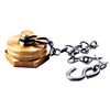 3/4"-11.5 Brass Hex Water Hose Cap w/Chain  200-HKC