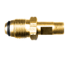 .885"-14 x 9/16"-18 LH  Brass Male POL (CGA510) - Male Weld Thread Propane Tailpiece Assembly  2018-L