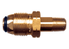 .885"-14 x 9/16"-18 LH  Brass Male POL (CGA510) - Male Weld Thread Propane Excess Flow Tailpiece Assembly  2019-L