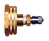 3/4"-11.5 x .035"-32 Brass Female Water Hose - Male Schrader Valve Coupler  204