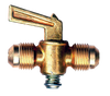 3/8" Brass Male SAE 45° Flare Shut Off Cock  2042-6