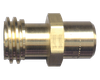 1-1/4 x 3/8" Brass Male ACME - Female NPT Fork Lift Propane Adapter w/Check Valve  2089
