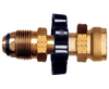 .885"-14 x 1"-20 Brass Male POL (CGA510) - Male Primus Propane Adapter w/Handwheel  2095