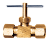 1/4" Brass Poly Line Compression Needle Valve  3462-4