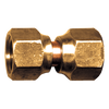 1/2 x 3/8" Brass Dual Female Swivel 45° SAE Reducing Coupler  34R-86