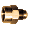 3/8 x 1/2" Brass Female 45° SAE Flare - Male 45° SAE Flare Coupler  35-68