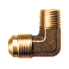 5/8 x 1/2" Brass Male 37° JIC - Male NPT 90° Elbow  3749-10D