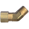 1/4 x 1/8" Brass Poly Tube Compression w/Fixed Insert - Male NPT 45° Elbow   474-4A