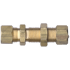 3/8" Brass Poly Tube Compression w/Fixed Insert Bulkhead Union  477-6