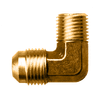 1/2 x 1/2" Brass Male 45° SAE Flare - Male NPT  90° Elbow  49-8D