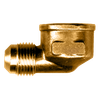 3/8 x 1/4" Brass Male 45° SAE Flare - Female NPT  90° Elbow  50-6B