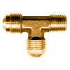 1/4 x 1/8 x 1/4" Brass Male 45° SAE Flare - Male NPT  - Male 45° SAE Flare Tee   51-4A