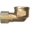 5/16 x 1/4" Brass Compression - Female NPT  90° Elbow  70-5B