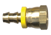 5/8 x 5/8" Brass Grip-Tite Hose Barb - Female Swivel 45° SAE Connector  728-1010