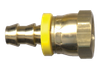 3/8 x 1/4" Brass Grip-Tite Hose Barb - Female Swivel NPSM w/Ball Seat Connector  731-6B