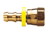 1/4 x 1/4" Brass Grip-Tite Hose Barb - Female Swivel 37° JIC Connector  738-44