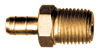 3/8 x 1/4" Brass Ring Type Hose Barb - Male NPT Connector  968-6B