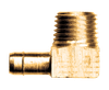 1/4 x 1/8" Brass Ring Type Hose Barb - Male NPT 90° Elbow  969-4A